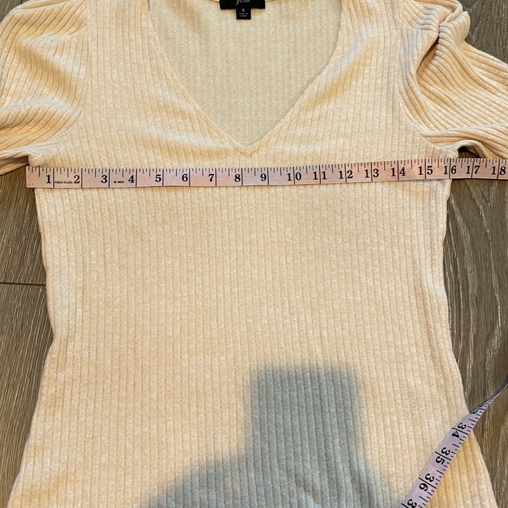 J.Crew Ribbed Puff Sleeve Top - Picture 5 of 10